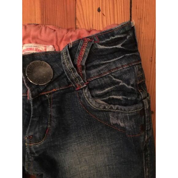 Size 1 Leo Roma Junior Women's Jean Capri Crop Denim Distressed 20" Inseam - Picture 5 of 8